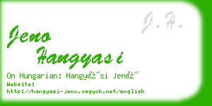 jeno hangyasi business card